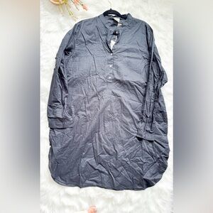 Nicobar Black Cotton Shirt dress 3XL